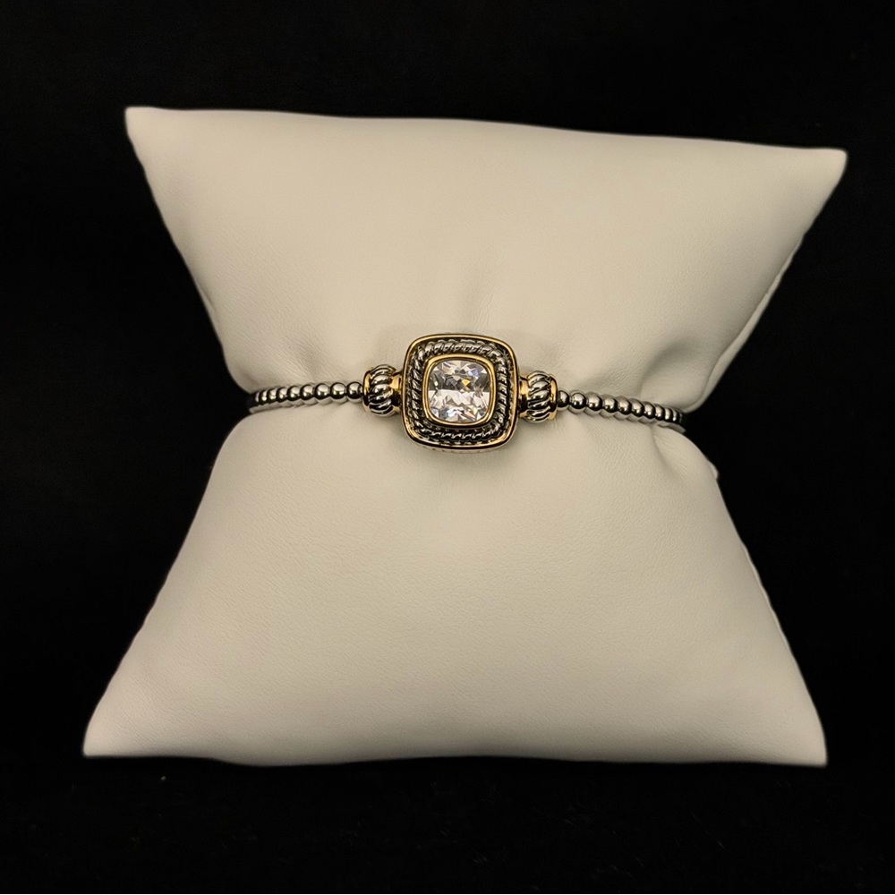 Elegant Silver and Gold-Toned Women's Bracelet